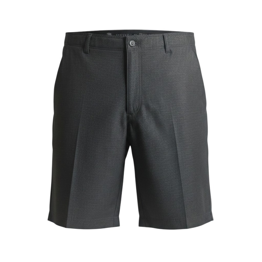 Pebble Beach Golf Shorts 36 Grey Performance Stretch‎ Micro Pattern Flat Front